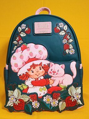 Loungefly Strawberry Shortcake Custard & Strawberry Embroidered Mini Backpack